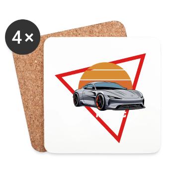 Racing Soleil Triangle - Coasters (set of 4) - white - Front