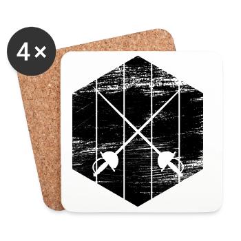 Fencing equipment - Coasters (set of 4) - white - Front