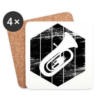 Tuba - Coasters (set of 4) - white - Front