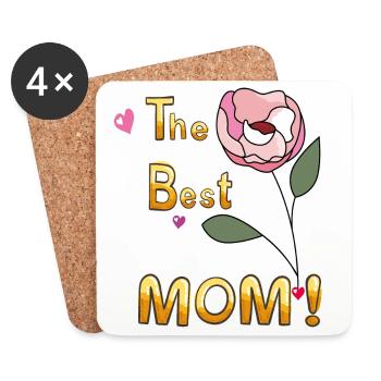 la meilleure maman - Dessous de verre (lot de 4) - blanc - Devant