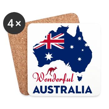 Wunderbares Australien - Untersetzer (4er-Set) - Weiß - Vorne