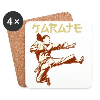 Karateka - Untersetzer (4er-Set) - Weiß - Vorne