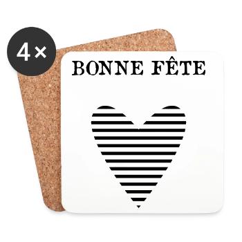 GRANNY. GRANDMA. MOTHER'S DAY. HAPPY BIRTHDAY MAMI - Coasters (set of 4) - white - Front
