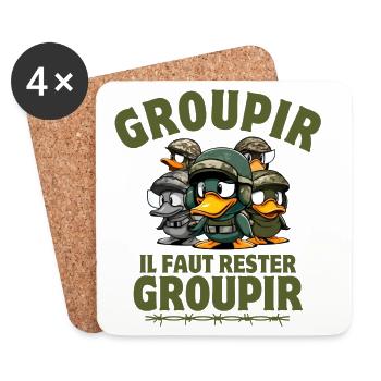 la septième compagnie, Tassin, Pitivier - Dessous de verre (lot de 4) - blanc - Devant
