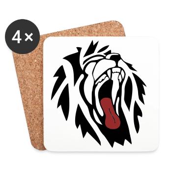 Lion - Coasters (set of 4) - white - Front