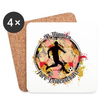 Fußball Leidenschaft München – Urban Soccer - Coasters (set of 4) - white - Front