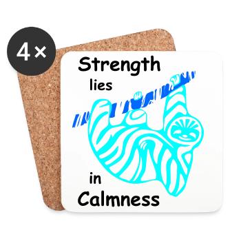 faultier calmness - Untersetzer (4er-Set) - Weiß - Vorne
