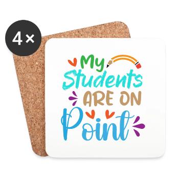 Meine Schüler sind On Point - Untersetzer (4er-Set) - Weiß - Vorne