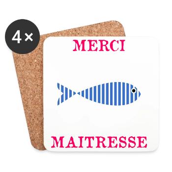 MISTRESS. THANK YOU. THANK YOU MISTRESS - Coasters (set of 4) - white - Front
