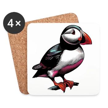 Puffin - Coasters (set of 4) - white - Front