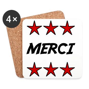 MASTER. MASTER. THANK YOU. THANK YOU, MASTER. MASTER - Coasters (set of 4) - white - Front