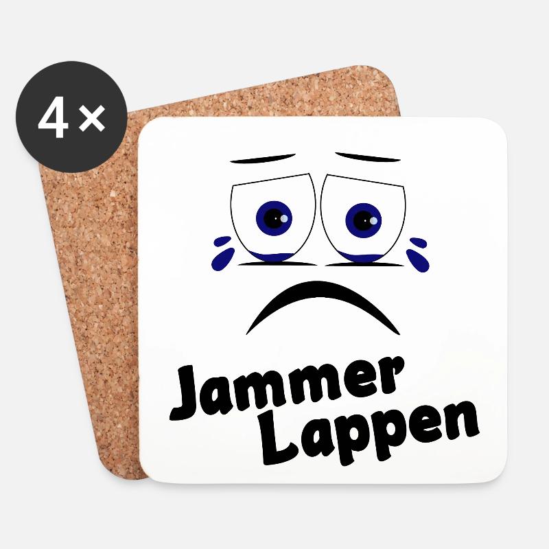 Jammer Lappen - Untersetzer (4er-Set) - Weiß