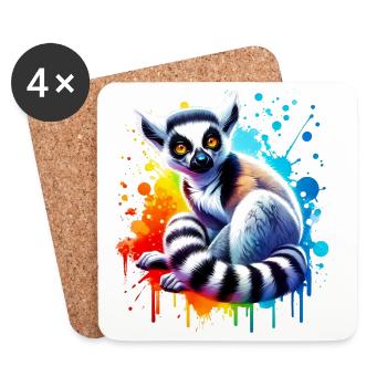 Lemur - Coasters (set of 4) - white - Front