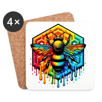 Bee - Coasters (set of 4) - white - Front