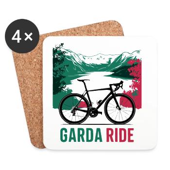 Garda Ride Scenic Cycling Design - Coasters (set of 4) - white - Front