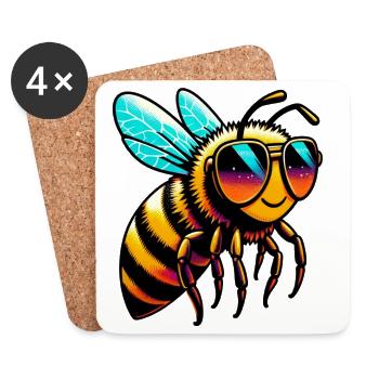 Bee - Coasters (set of 4) - white - Front