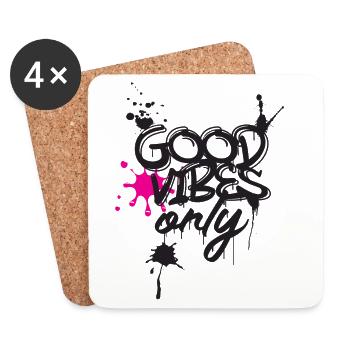 positive energy - Coasters (set of 4) - white - Front