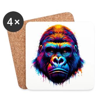Gorilla - Coasters (set of 4) - white - Front