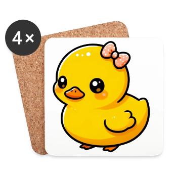 Duckling Duck Duck Duck - Coasters (set of 4) - white - Front