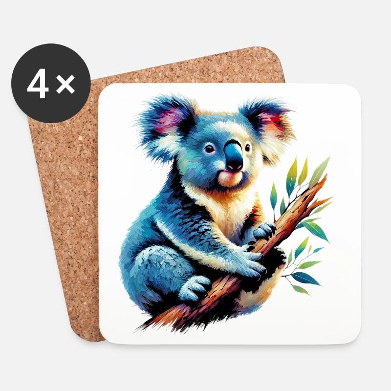 Koala - Untersetzer (4er-Set) - Weiß