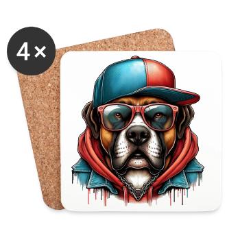 Dog - Coasters (set of 4) - white - Front