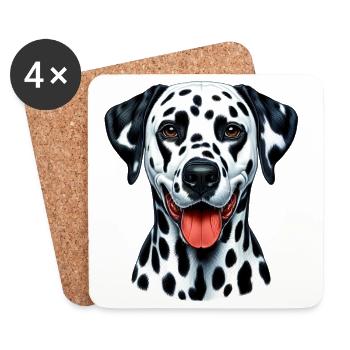 Dalmatian Dog - Coasters (set of 4) - white - Front