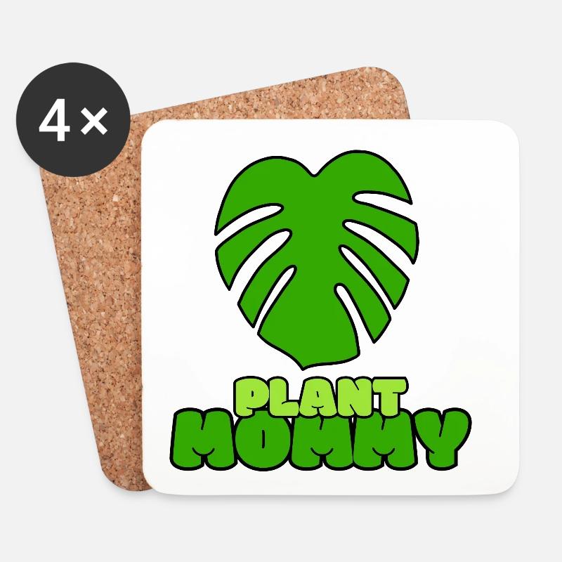 Plant Mommy - Untersetzer (4er-Set) - Weiß
