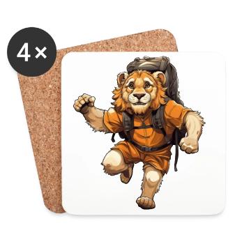 Leo Randonnée / Alpiniste Lion - Dessous de verre (lot de 4) - blanc - Devant