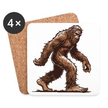 Bigfoot - Untersetzer (4er-Set) - Weiß - Vorne