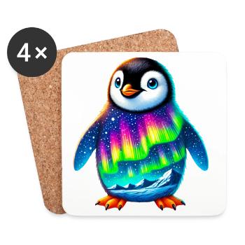 Pingouin - Dessous de verre (lot de 4) - blanc - Devant
