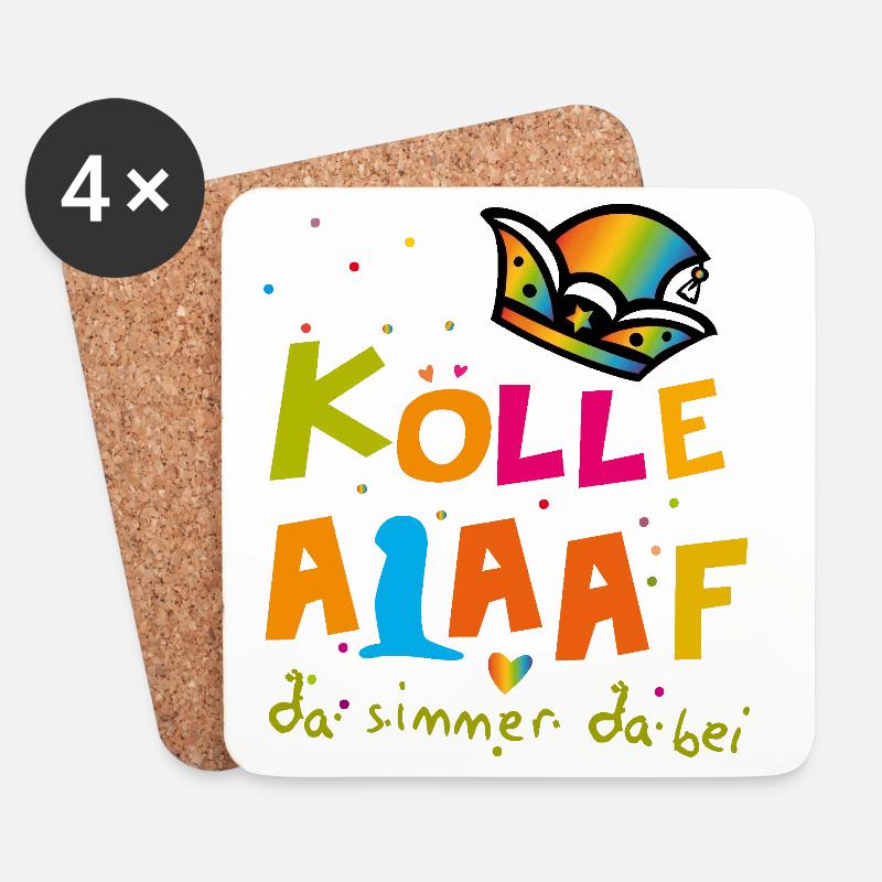 Karneval Alaaf - Untersetzer (4er-Set) - Weiß