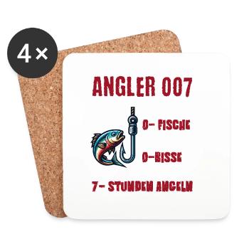 Angler - Untersetzer (4er-Set) - Weiß - Vorne