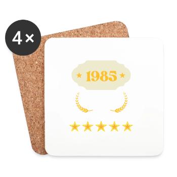 Made in 1985 – 40 Years of Excellence - Coasters (set of 4) - white - Front