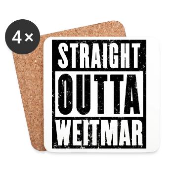 Weitmar, Ruhrgebiet, Ruhrpott, Bochum-Weitmar - Untersetzer (4er-Set) - Weiß - Vorne