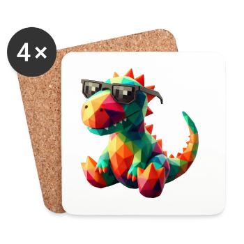 Dino Cool Sunglasses - Coasters (set of 4) - white - Front