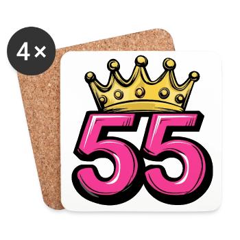 55 Number Crown - Coasters (set of 4) - white - Front