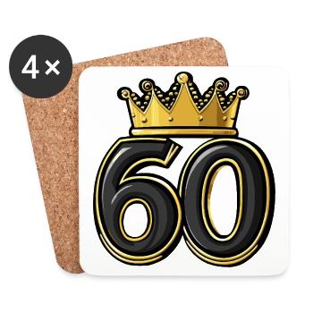 60 Number Crown - Coasters (set of 4) - white - Front