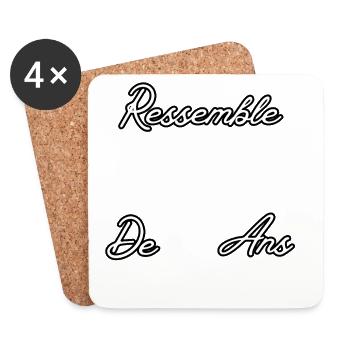 Rassemble Bogosse 20 Ans - Dessous de verre (lot de 4) - blanc - Devant
