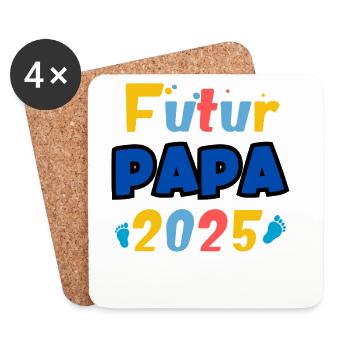 Future Dad 2025 Rainbow - Coasters (set of 4) - white - Front