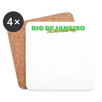 Rio de Janeiro Marvelous City - Coasters (set of 4) - white - Front