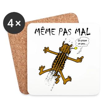 Le chat et ses neuf vies - Dessous de verre (lot de 4) - blanc - Devant
