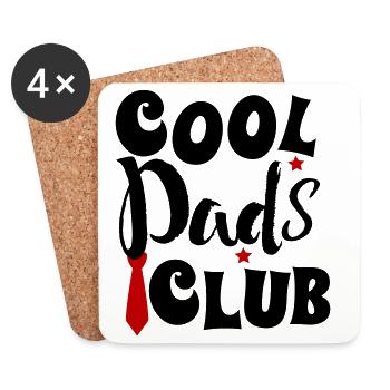 Cool Dads Club - Untersetzer (4er-Set) - Weiß - Vorne