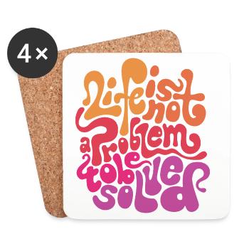 Psychedelic Verbiage - Coasters (set of 4) - white - Front