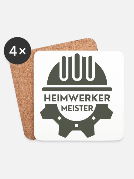 DIY Master – Proud DIY Design - Coasters (set of 4) - white