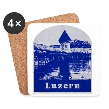 Luzern Schweiz - Untersetzer (4er-Set) - Weiß - Vorne