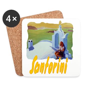 Santorini - Untersetzer (4er-Set) - Weiß - Vorne