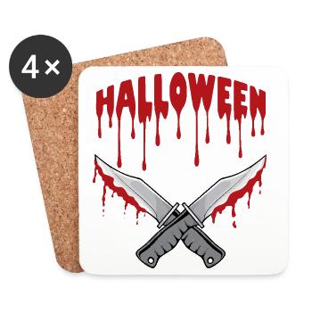 Halloween - Dessous de verre (lot de 4) - blanc - Devant