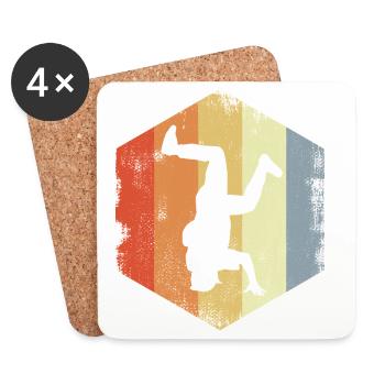 Breakdancer Vintage Look - Coasters (set of 4) - white - Front