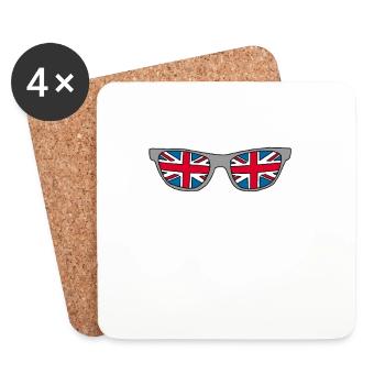 Lion du Royaume-Uni blanc - Dessous de verre (lot de 4) - blanc - Devant