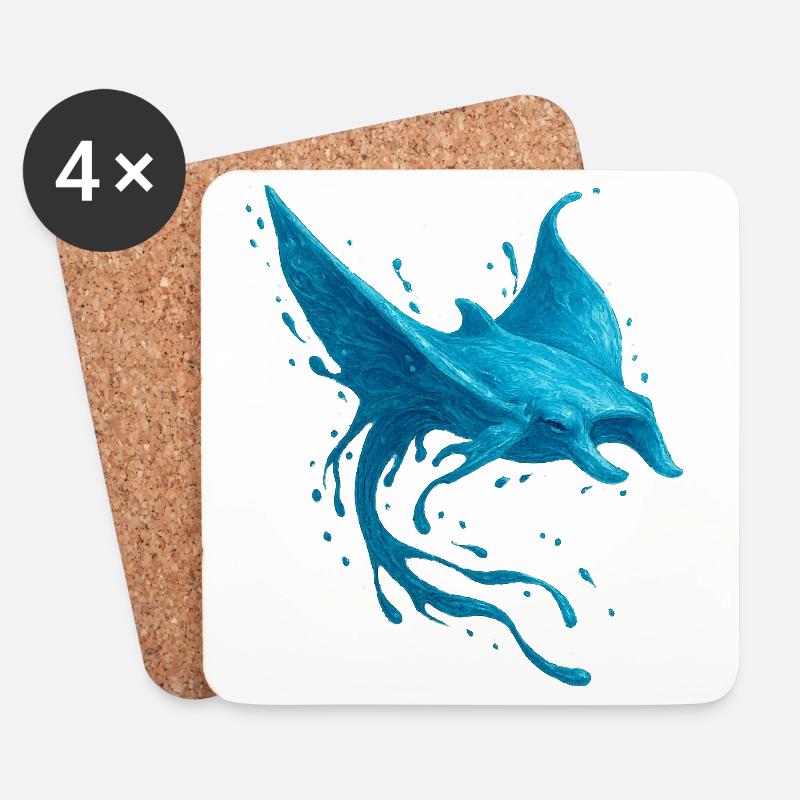 Fluid Manta - Untersetzer (4er-Set) - Weiß